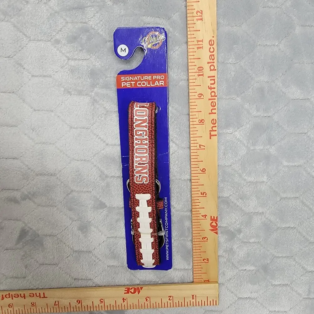 Texas Longhorns Pets First Signature Pro Football Pet Collar Dog Size Medium M